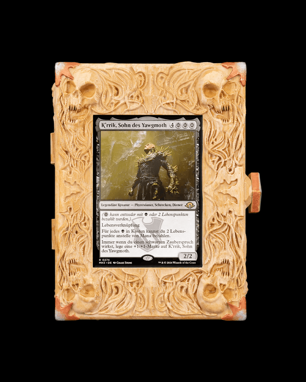 Bone Carving Deck Box — MTG Commander