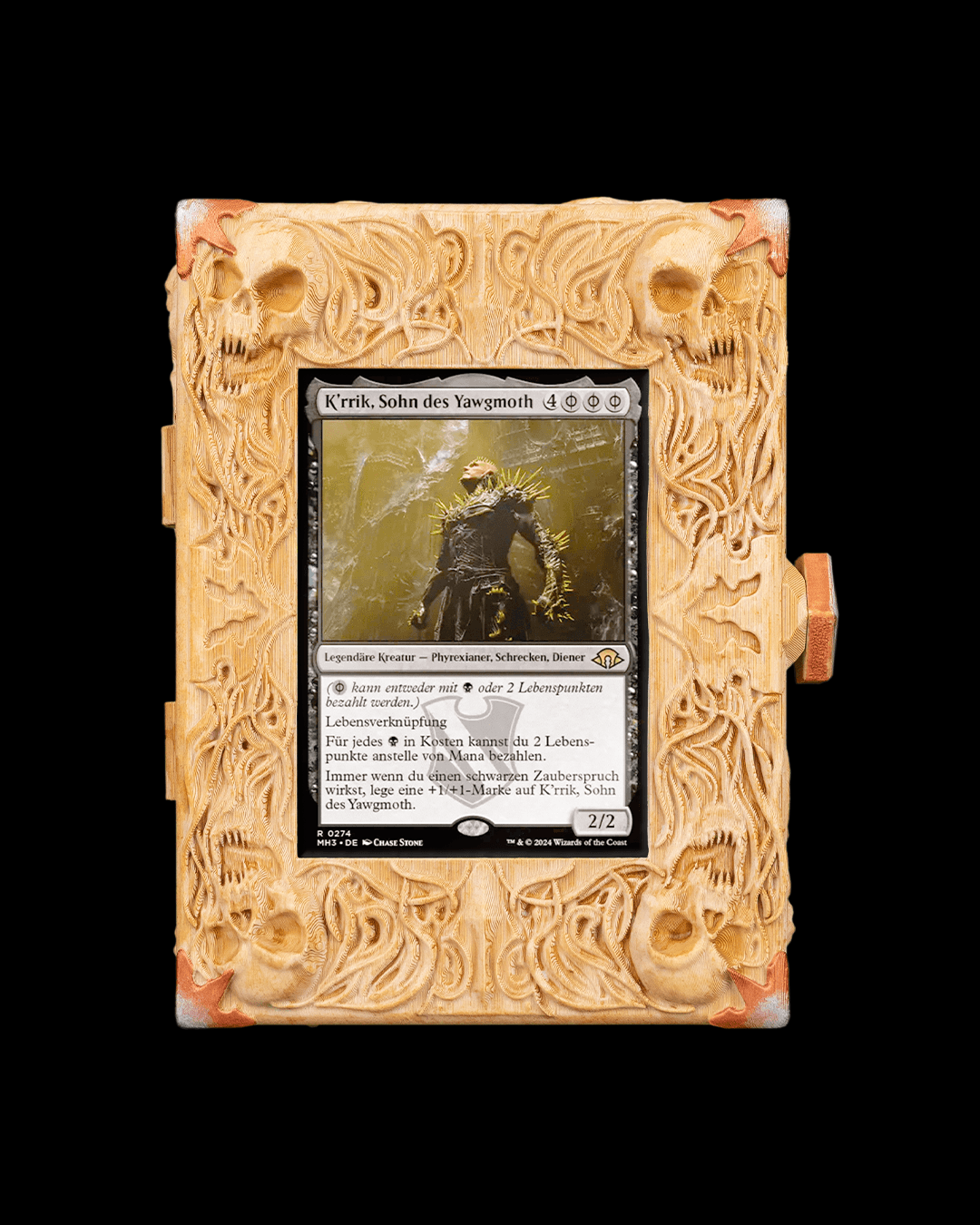 Bone Carving Deck Box — MTG Commander