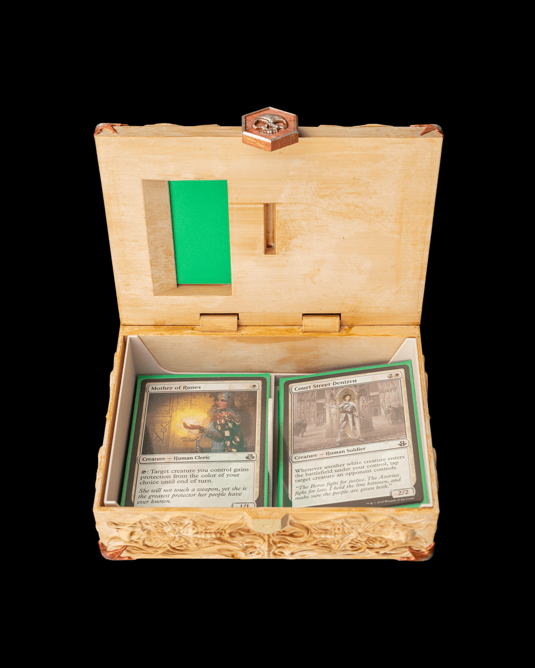 Bone Carving Deck Box — MTG Commander