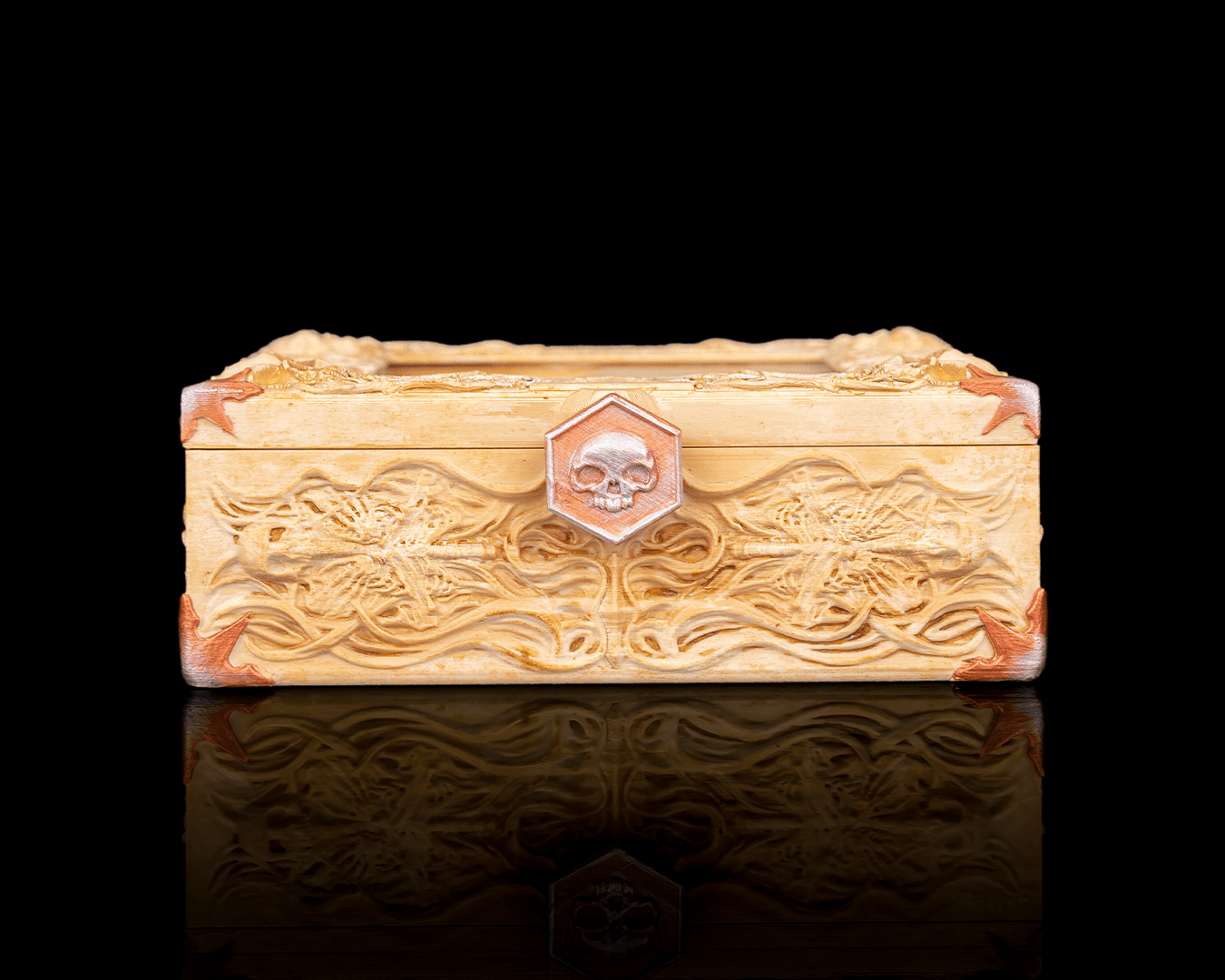 Bone Carving Deck Box — MTG Commander
