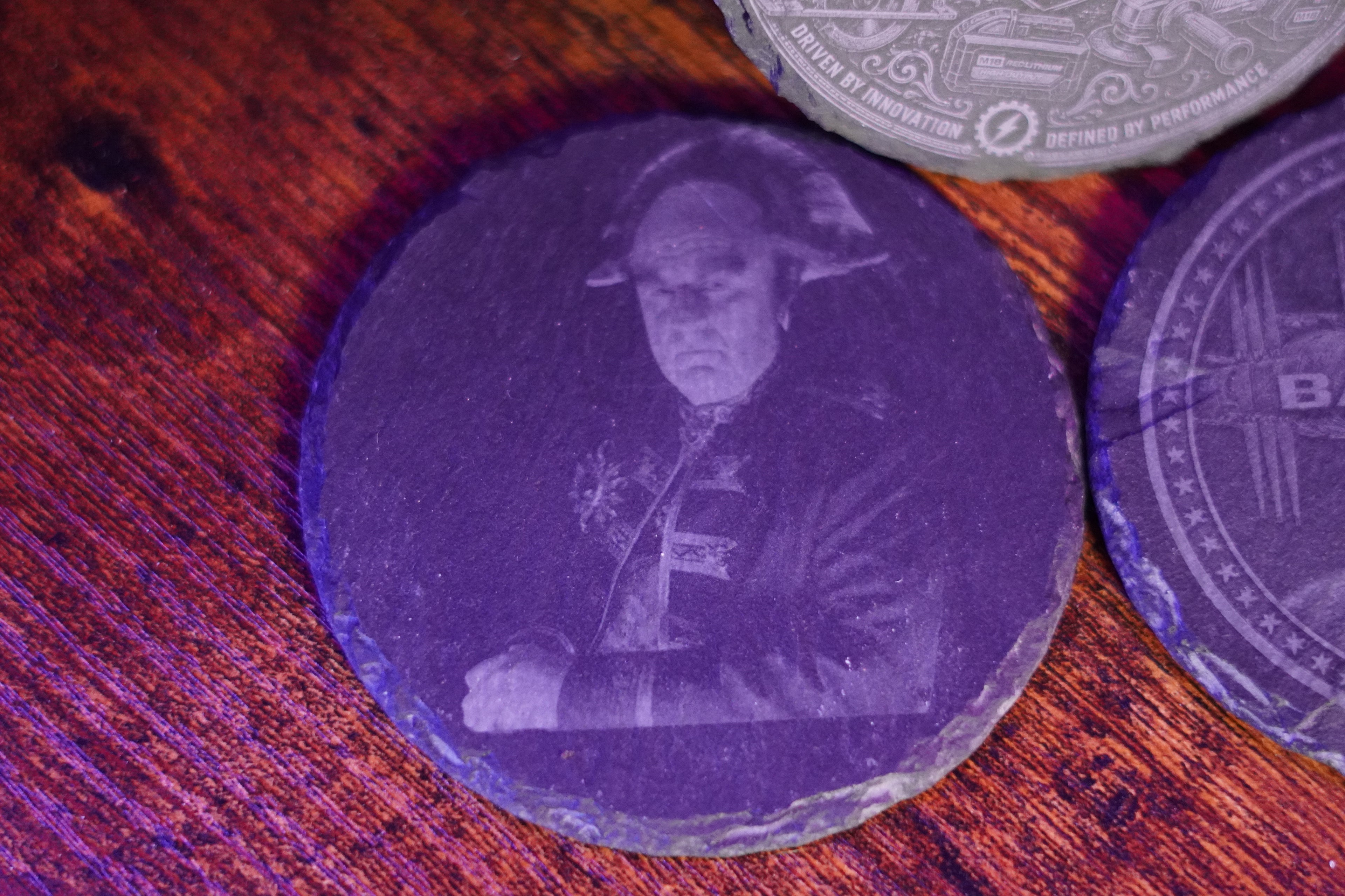 Custom Laser Etched Slate Coasters (Set of 4)