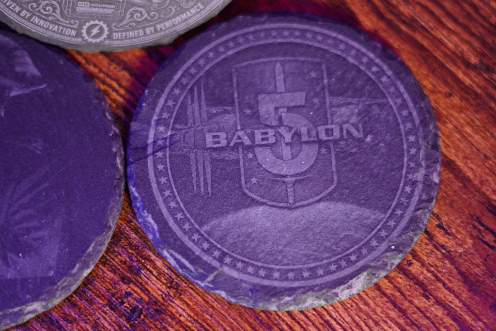 Custom Laser Etched Slate Coasters (Set of 4)