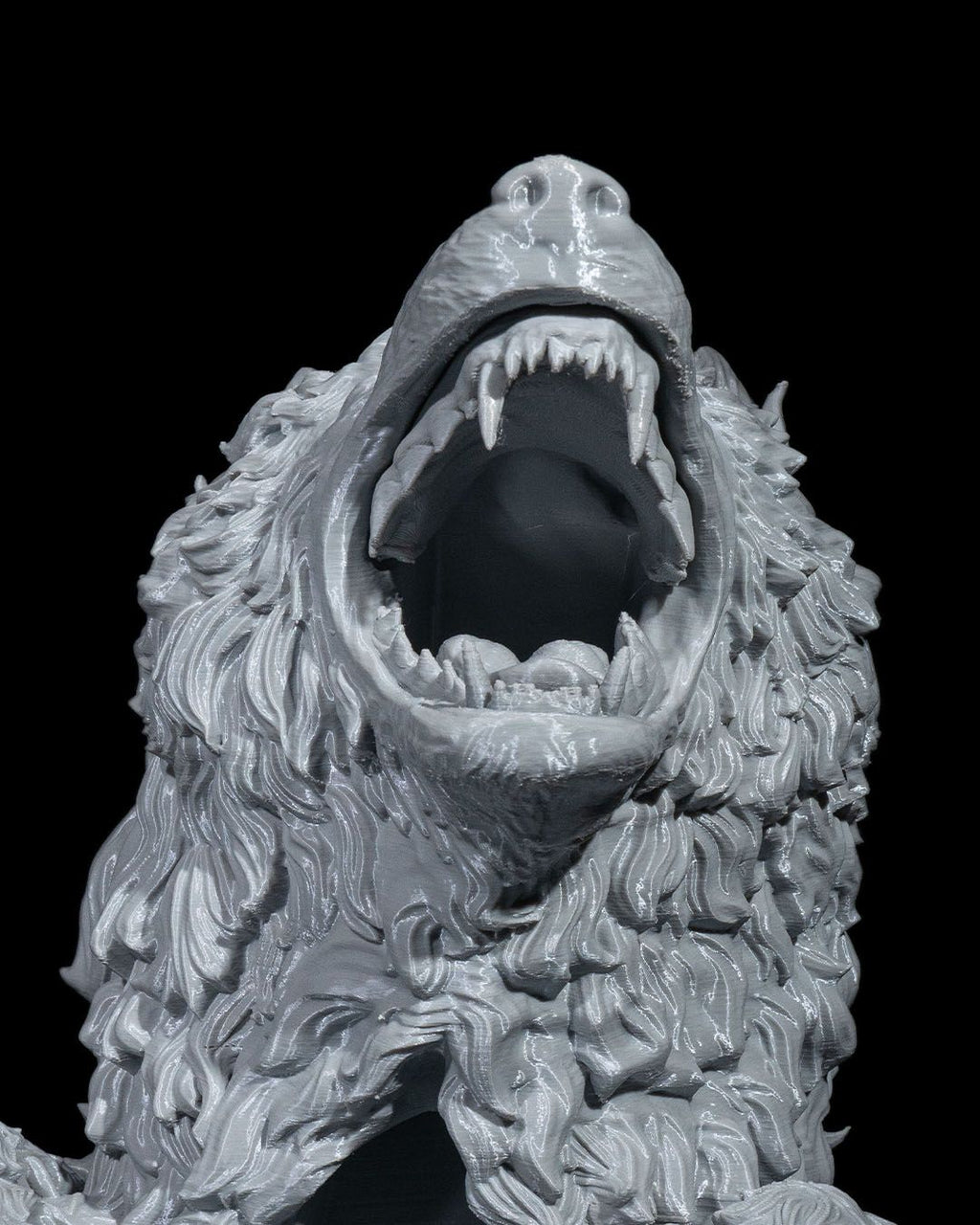 Frostfang Dire Wolf — 3D Printed Dice Tower